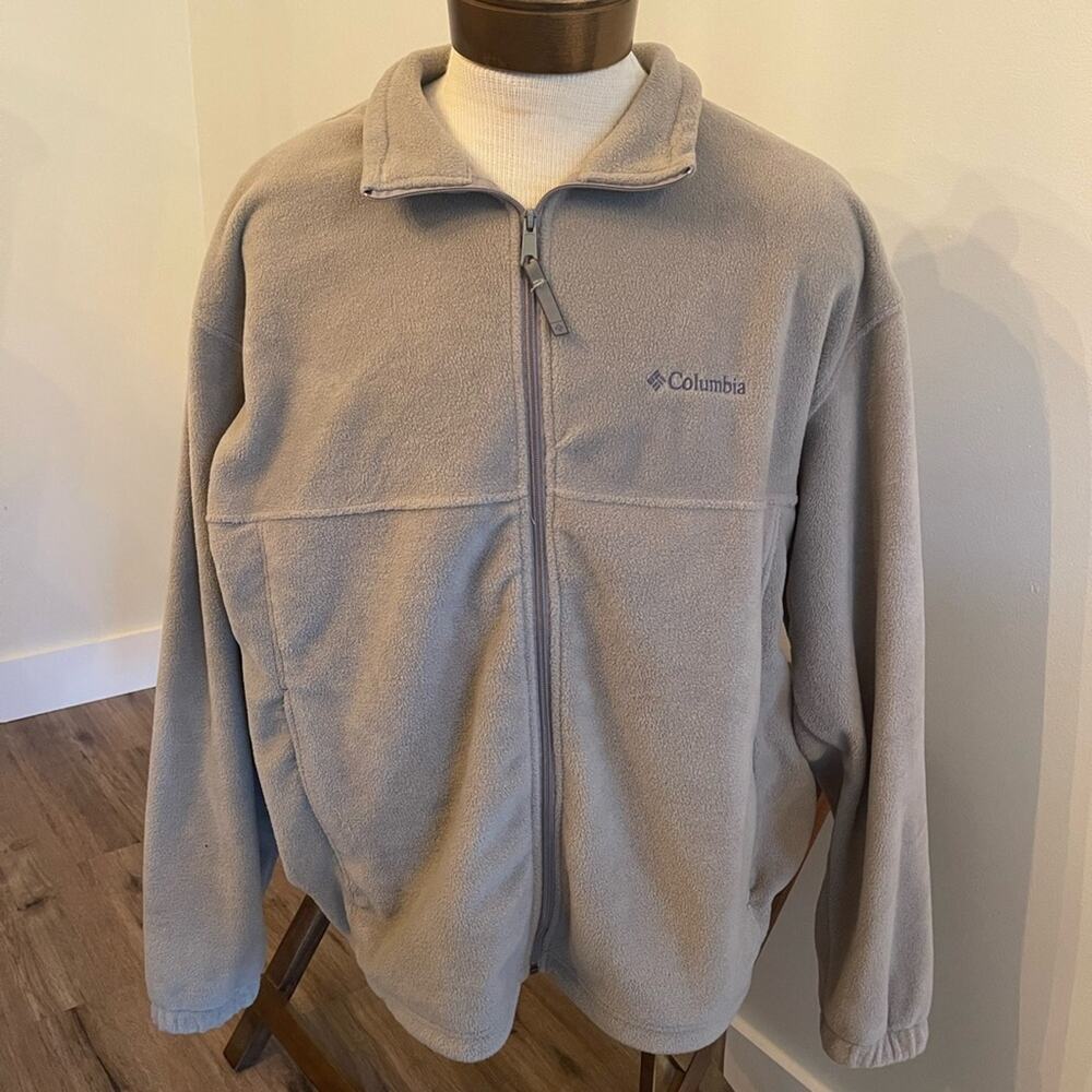 Columbia Fleece Jacket Tan Color Size XXL